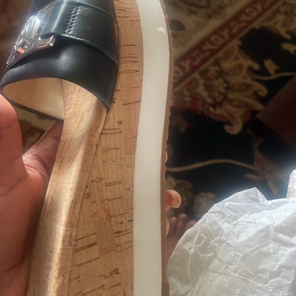 Michael kors Warren platform leather slide . - Picture 4 of 6